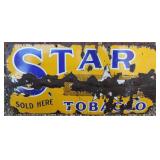 Vintage Star Tobacco Porcelain Sign