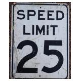 25mph Speed Limit Metal Sign