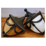 2pc Vntg Lamp Post Top Light