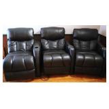 4pc Leather Electric Recliner
