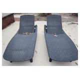 2pc Outdoor Wicker Lounge Chairs