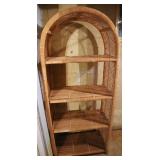 Vntg Rattan Shelf