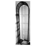 Black Painted Wicker Shelf