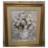 Oil Print Vase of Daisies