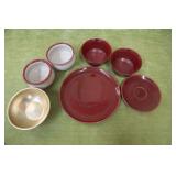 Maroon Coordinated Dish Set