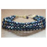 Metallic Crystal Choker Necklace