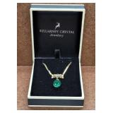 Killarney Green Crystal Necklace in box