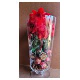 XL Glass Christmas Vase