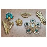 6pc Christmas Brooch Collection