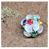 12ktgf Moonstone & Gem Style Ornament Necklace