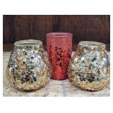 MCM Sequined Candle Glass Vases