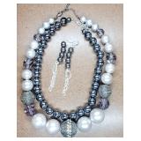 New Years Ball Necklaces & Earring Set