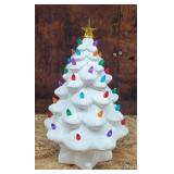 White Ceramic Christmas Tree - 1pc