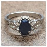 925 Sz 6 Grey Slate Ring