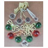 11pc Plastic Crystal Ball Ornaments