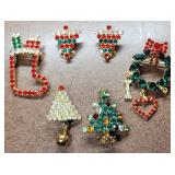 Christmas Brooches & Earrings