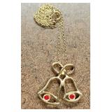 14kg Christmas Bell Pendant Necklace