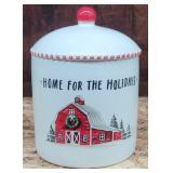 Red Barn Canister by Angela Stachling