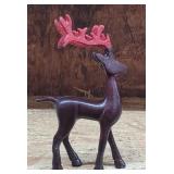 Metal Reindeer w/ Red Glitter Antlers