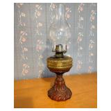 Amber Glass Oil Lamp