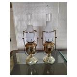 2 Brass Oil Lamps