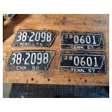 2 Sets Vintage Tennessee License Plates