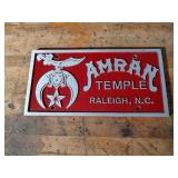 Amran Temple Raleigh, NC Shriner Plaque
