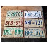 5 Canada, 1 Guam License Plates