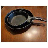 2 Lodge Cast Iron Skillets