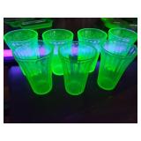 7 Uranium Vaseline Glasses