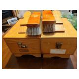 2 Shoe Shine Boxes & Contents