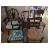 5 Antique Chairs - Read Details