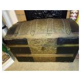 Antique Camel Back Trunk