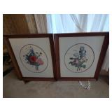 2 Framed Floral Prints