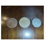 3 Masonic Coins