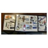 3 Display Boxes with Varied Items