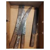 4 Old Long Fixed Blade Knives