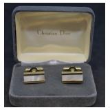 Christian Dior Mother of Pearl Cufflinks w/ Box Christian Dior Mother of Pearl Cufflinks w/ Box