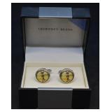 Geoffrey Beene Golfer Cufflinks NIB Geoffrey Beene Golfer Cufflinks NIB