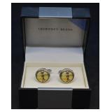 Geoffrey Beene Golfer Cufflinks NIB