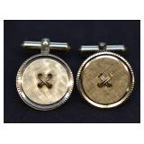 Christian Dior 12k Gold Filled Button Cufflinks