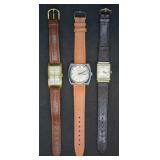 3 pcs. Vintage Bulova, Elgin & Hamilton Watches