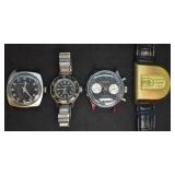 4 pcs Lucerne, Caravelle, Eterna & Clinton Watches