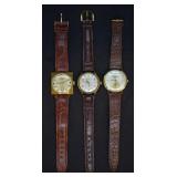 3 pcs. Benrus, Helbros & Lucien Piccard Watches