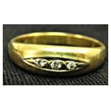 14K Gold UNISEX Diamond Band