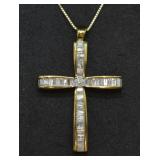 10k DiamondCross w/ 14k Chain Necklace 10k DiamondCross w/ 14k Chain Necklace