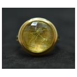 14k FP Gold Rutilated Quartz Ring 14k FP Gold Rutilated Quartz Ring