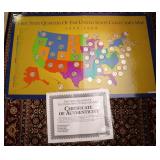 First State Quarters of the US Collectors Map w/CO
