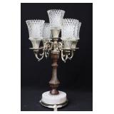 Vntg Marble Base Candelabra