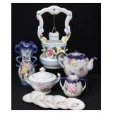 Assorted Blue & White Iridescent China